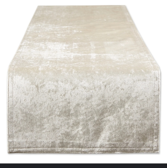 NWT BEIGE DECORATIVE TABLE RUNNER 16"×80" - Picture 1 of 4